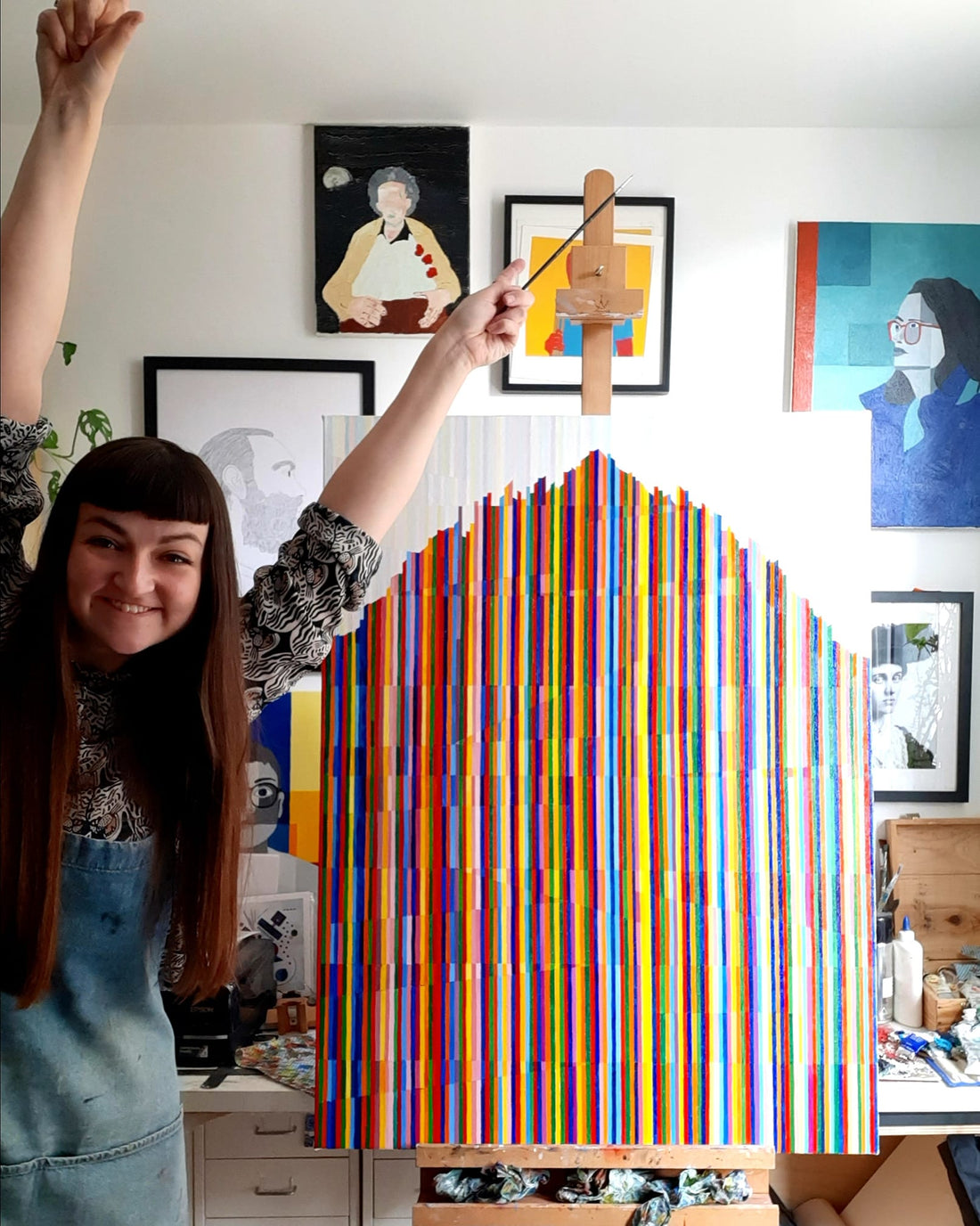 Finished. Me, myself and a tiny brush. 